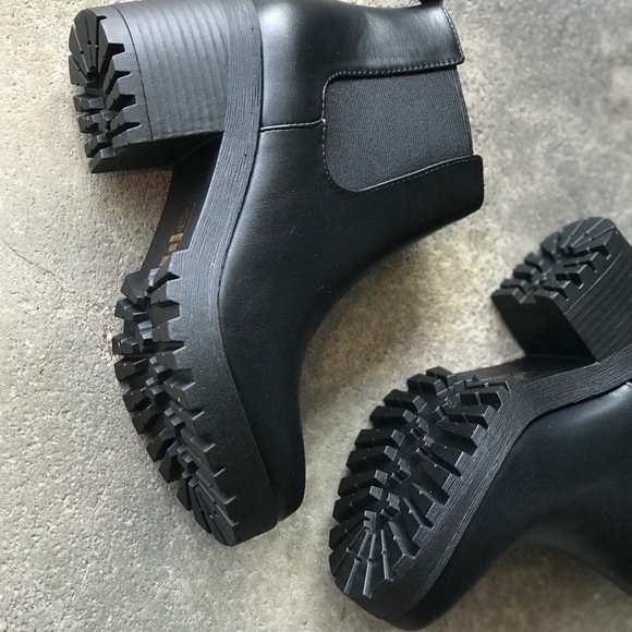 Size 10 Soda Jaber Black Lug Sole Combat Boot - Picture 8 of 10